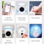 5MP CCTV WIFI CAMERA 360° rotation,with motion detection, 2way communication night vision camera