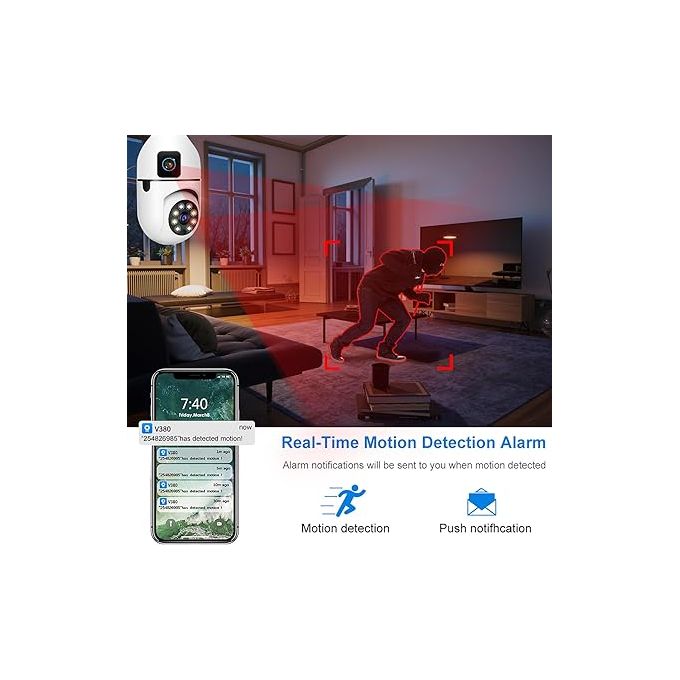 3MP IP Camera with Screen Baby Monitor 2.4 360° Wide-angle 2 Way talk