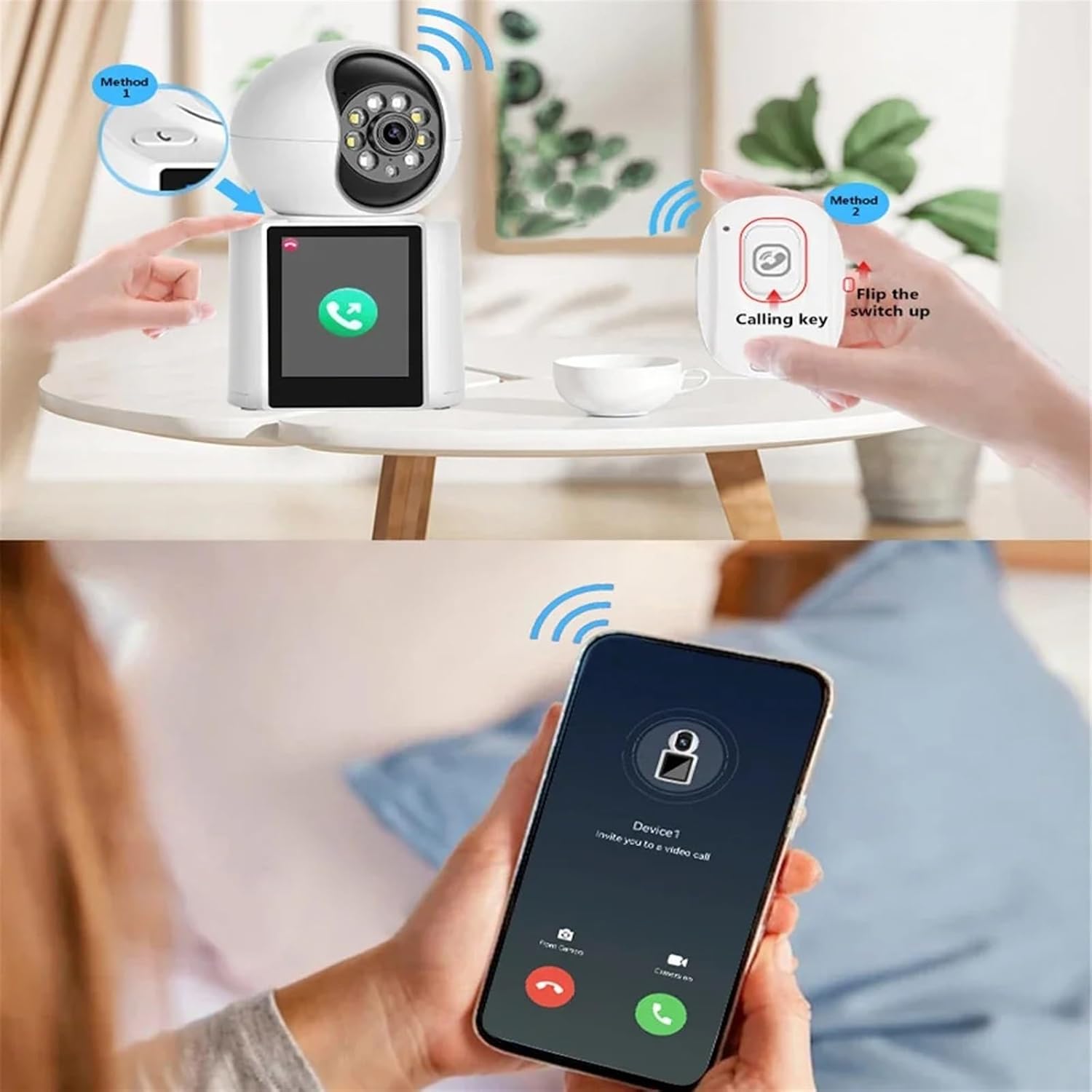 3MP IP Camera Video Baby Monitor 2.4 360° Wide-angle 2 Way Audio Video Night Vision Indoor Kids Survalance Cameras for Home Security(3MP Camera with 32G)