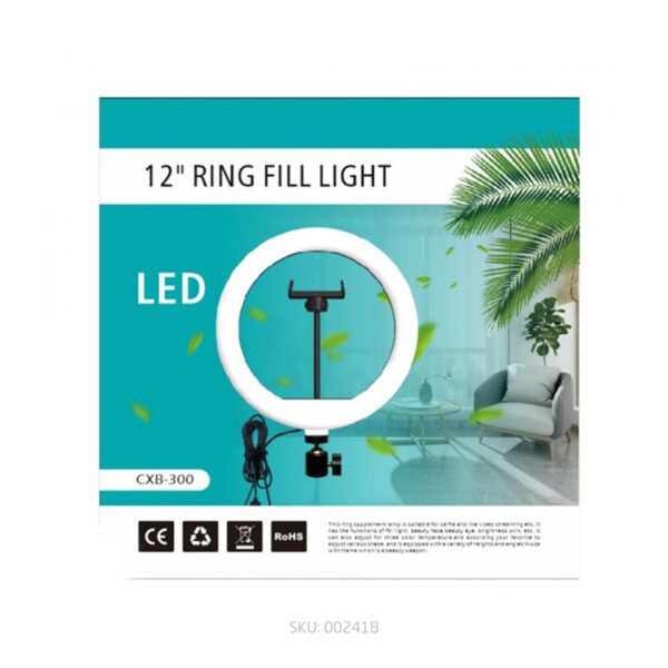 12 inch Selfie Ring Light with 76 inch Tripod Stand & Cell Phone Holder for Live Stream, Makeup, YouTube Video, Photography TikTok, & More Compatible with Universal Phone (Black)