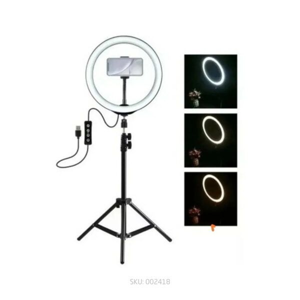 12 inch Selfie Ring Light with 76 inch Tripod Stand & Cell Phone Holder for Live Stream, Makeup, YouTube Video, Photography TikTok, & More Compatible with Universal Phone (Black)
