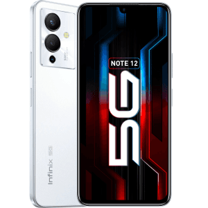 Refurbished Infinix Note 12 5G White 6GB RAM 64GB ROM 6.7'' 5000mAh 50MP+16MP Camera (Dual SIM) Android Smartphones/ Mobile Phones