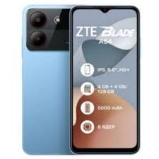 ZTE BLADE A54 Blue smart Android phone Features 6.6″ display, Unisoc SC9863A chipset, 5000 mAh battery, 128 GB storage, 4 GB RAM.