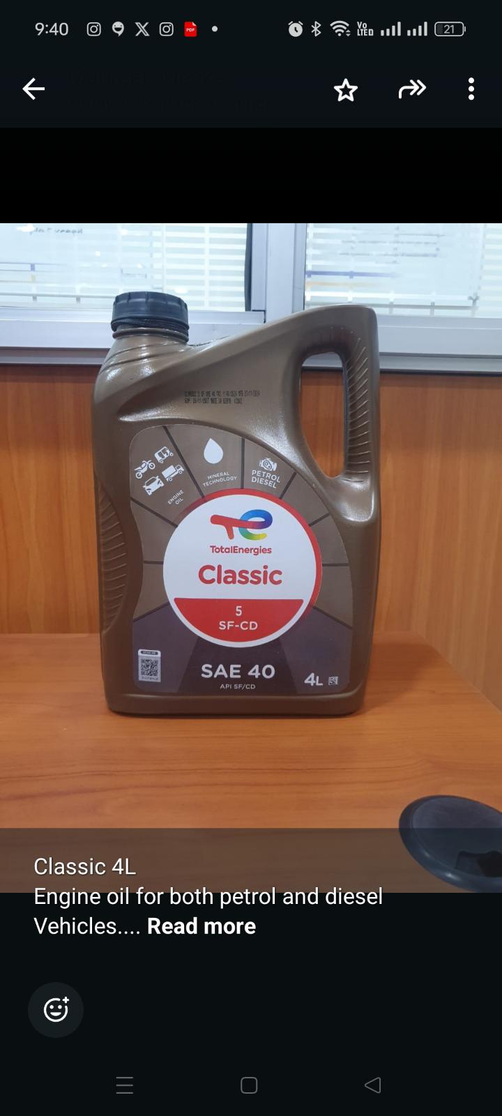You said:
Write a product description of the above to be used in kilimall app
ChatGPT said:
Classic 4L Engine Oil – High-Performance Lubrication for Your Engine

Upgrade your engine’s performance with