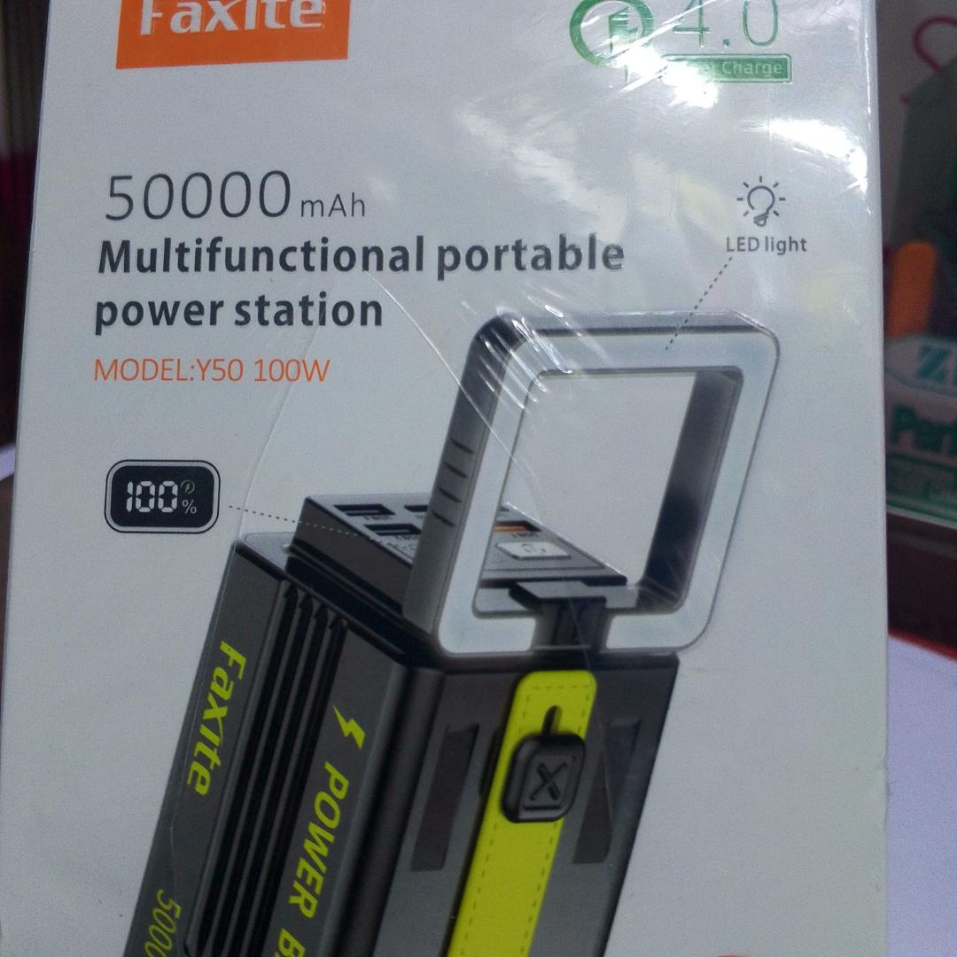 Faxite Y50 100W 50,000mAh Portable Power Station – Multifunctional Power Bank for Laptops & Smartphones