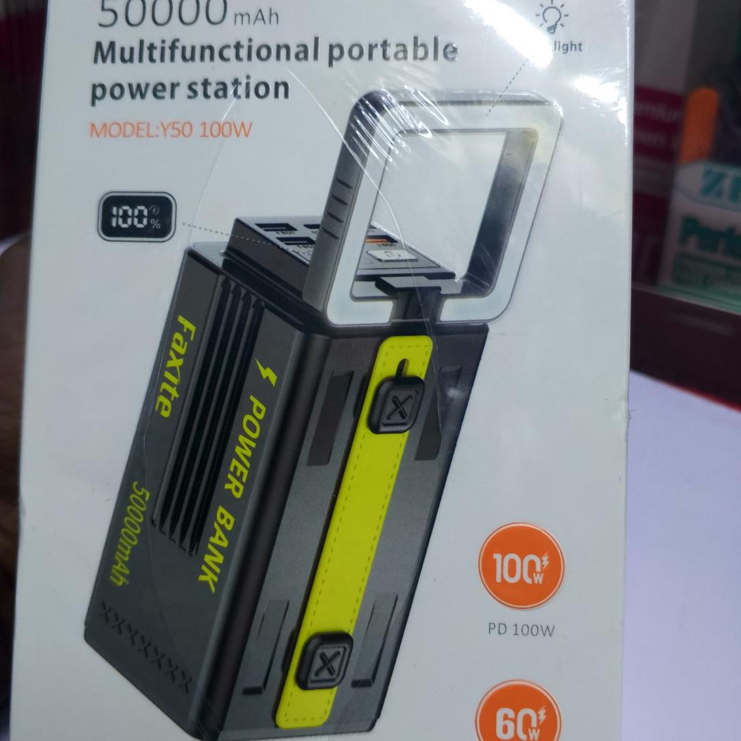 Faxite Y50 100W 50,000mAh Portable Power Station – Multifunctional Power Bank for Laptops & Smartphones