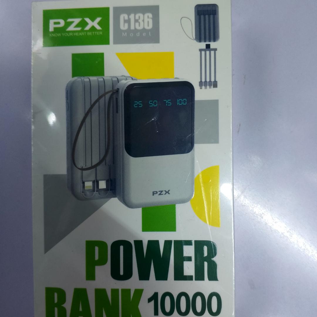 PZX C136 10,000mAh Power Bank – Compact Portable Charger with Fast Charging