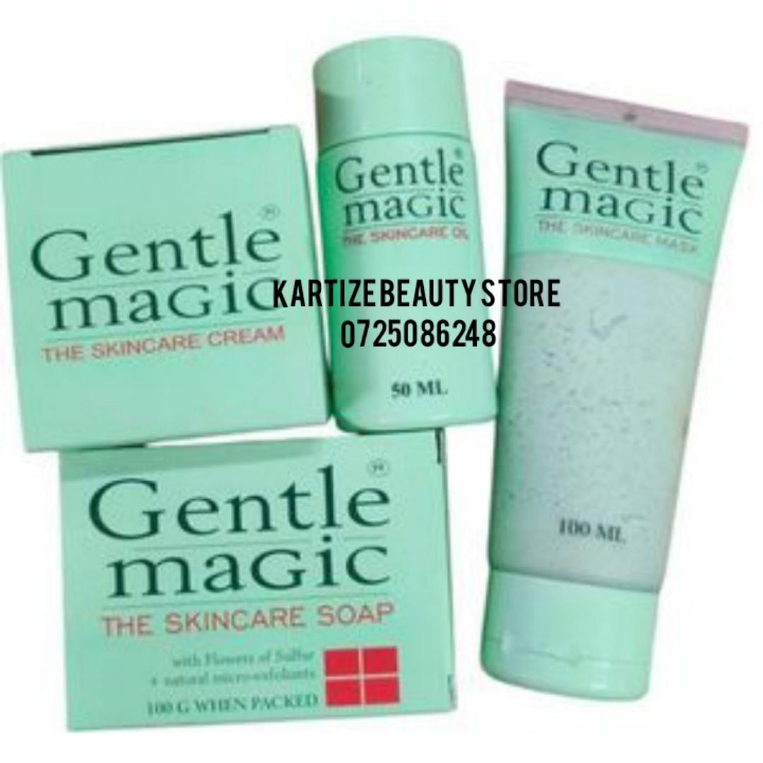 Gentle magic skin care set cream+ oil +mask +soap