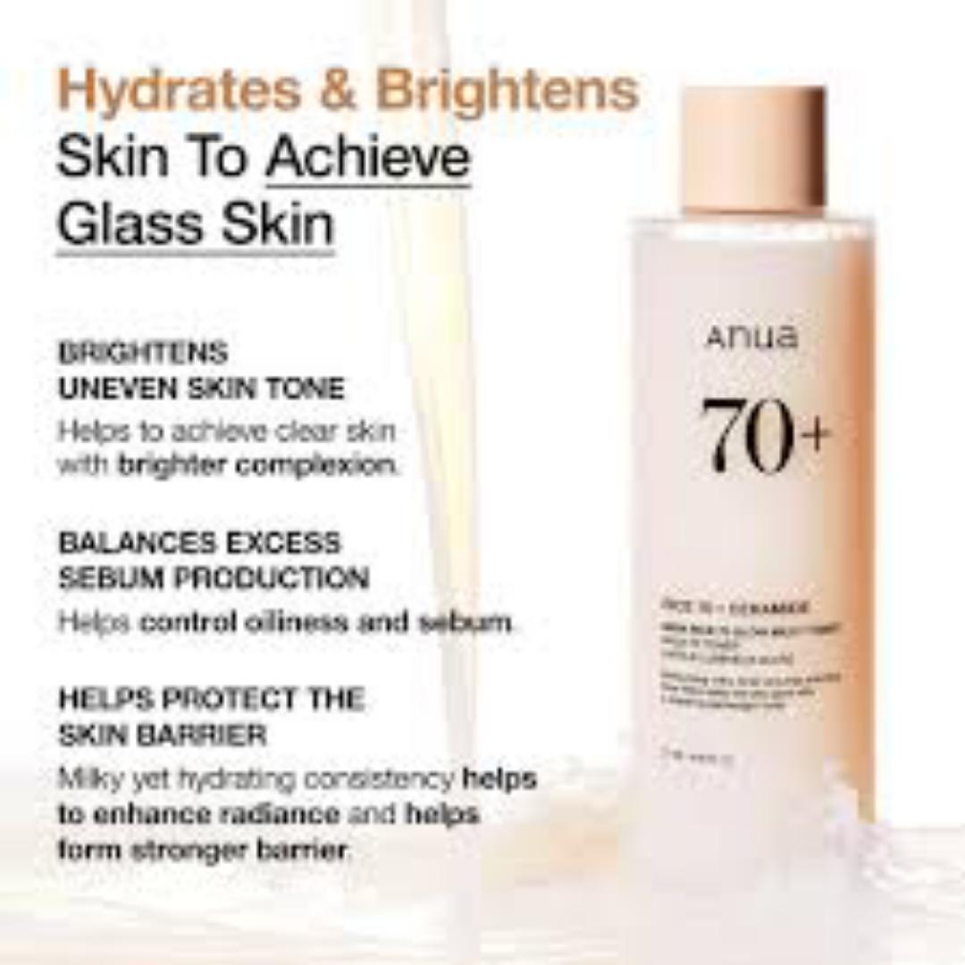 Anua Rice 70 glow milky toner 250ml