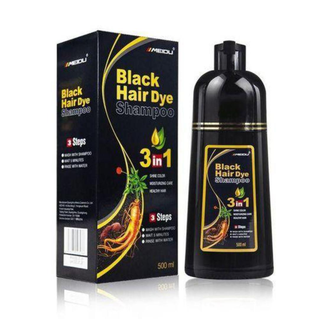3 In 1 Instant Coloring Shampoo Natural Black Color For Men Women Hair Dye