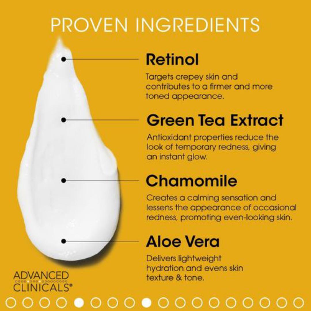 Advanced clinicals Retinol Body Lotion Moisturizer Face Lotion & Body Cream Crepey Skin Care Treatment Targets Look Of Crepe Skin, Wrinkles, Sagging Skin, & Sun Damaged Skin