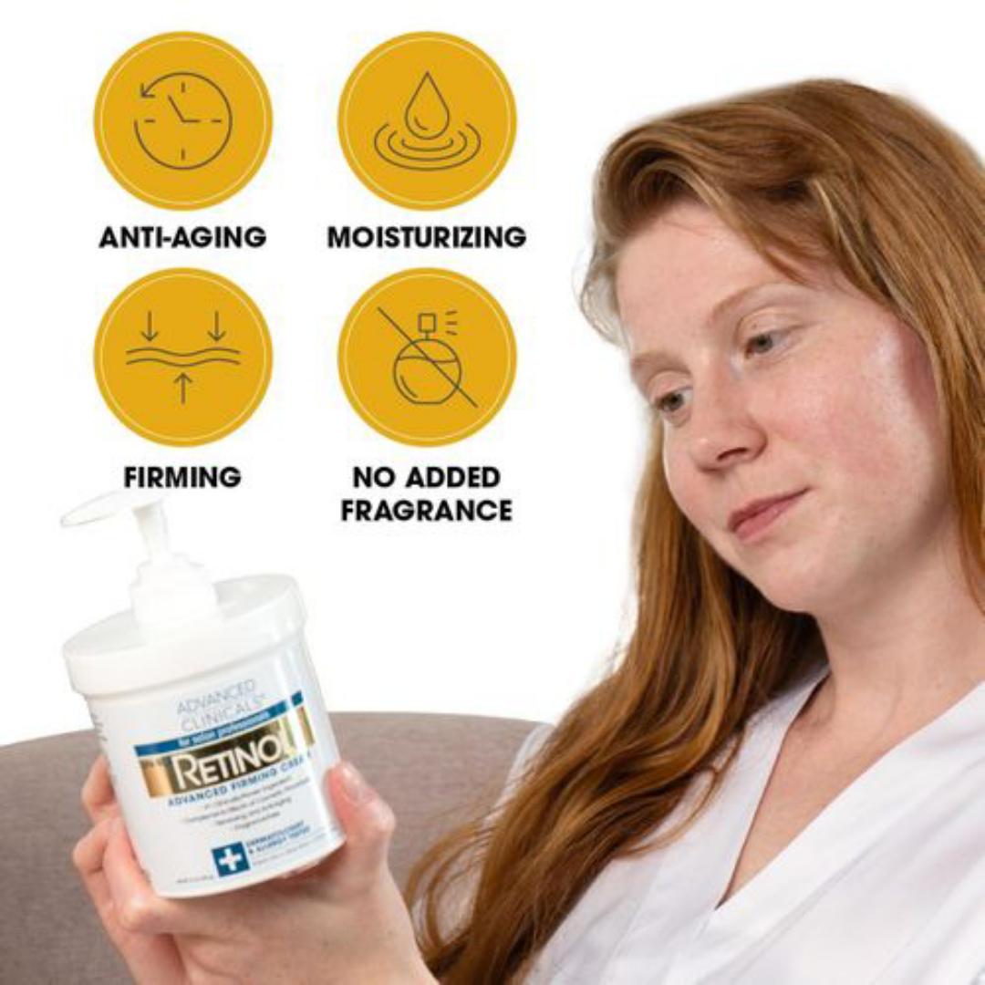 Advanced clinicals Retinol Body Lotion Moisturizer Face Lotion & Body Cream Crepey Skin Care Treatment Targets Look Of Crepe Skin, Wrinkles, Sagging Skin, & Sun Damaged Skin