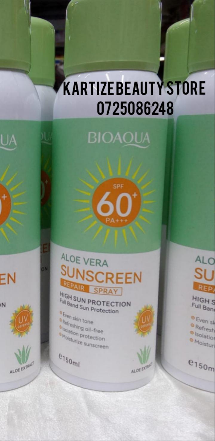 Bioaqua Aloe Vera sunscreen repair spray high sun protection SPF 60