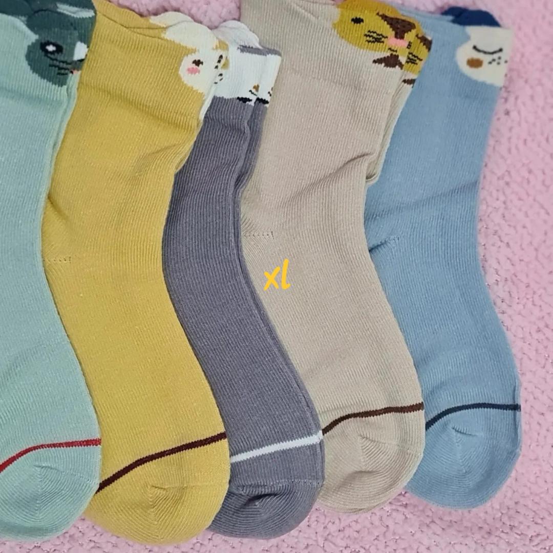5piece set of cotton fadeless baby girl socks for kids ages 3months to 12years  sizes small large medium XL 2xl
