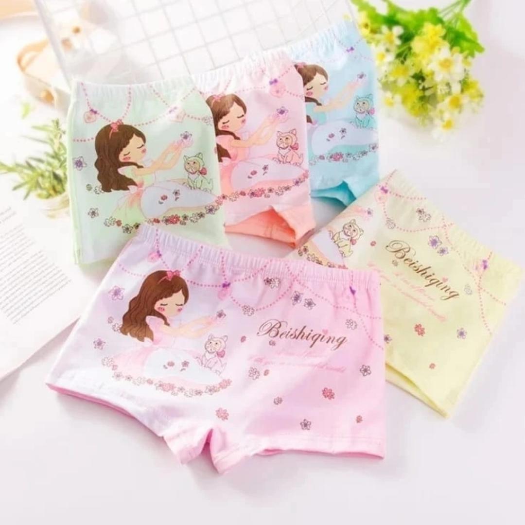 1 piece Girl boxer cotton panties kids  children cotton panties kids underwear cotton material kids under garment for girls aged 3 years to 13 years