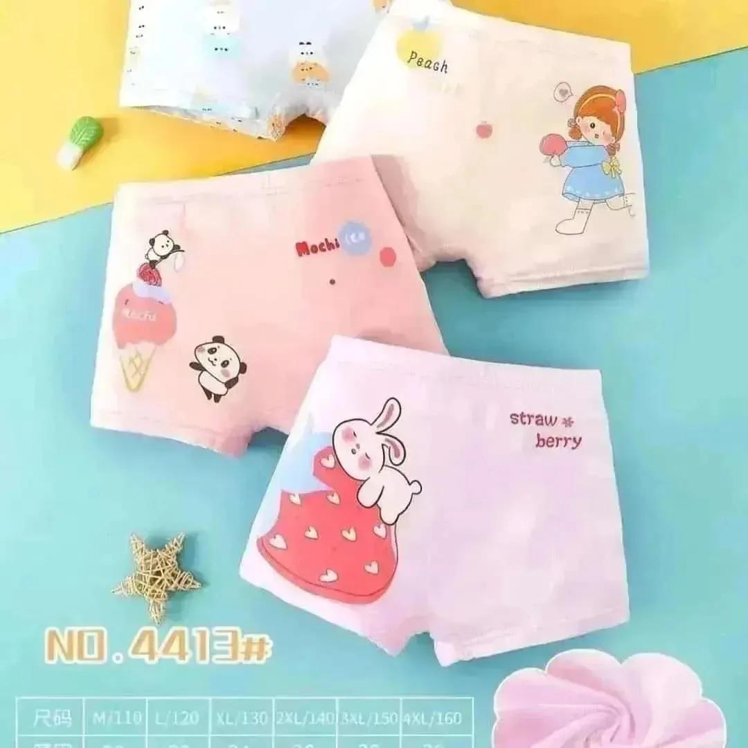 1 piece Girl boxer cotton panties kids  children cotton panties kids underwear cotton material kids under garment for girls aged 3 years to 13 years
