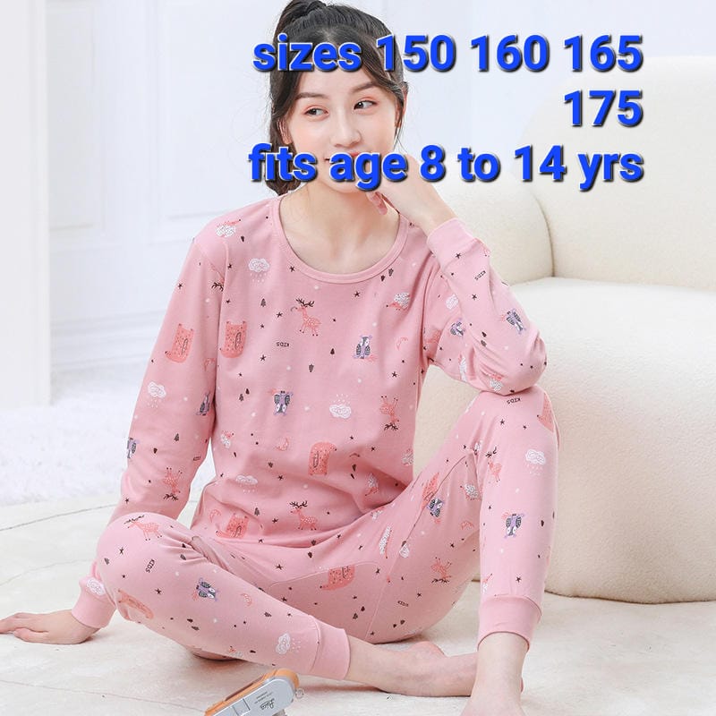 Kids Boys Girls Sleepwear Homewear 100% Cotton, Cartoon printed Pajamas for Sleeping with  cute prints for kids, Two piece cotton pajamas/pyjama sets
