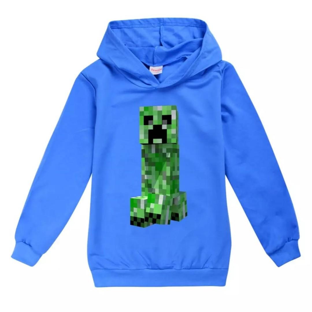 kids unisex light  cotton material minecraft themed hoodies