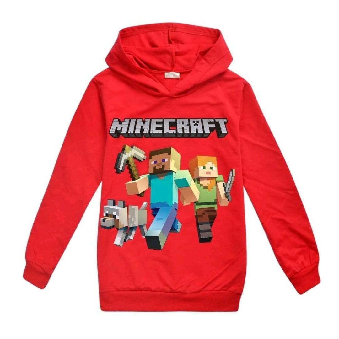 kids unisex light  cotton material minecraft themed hoodies