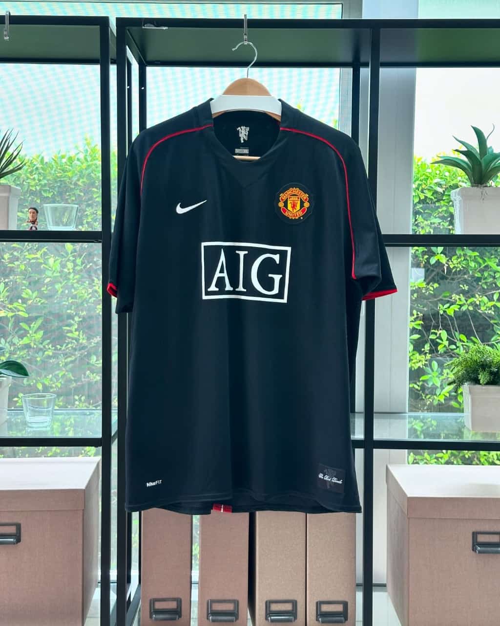 Manchester United Ronaldo Vintage Jersey AIG Edition/Man united Retro Jersey high quality material 2008 final cup jersey