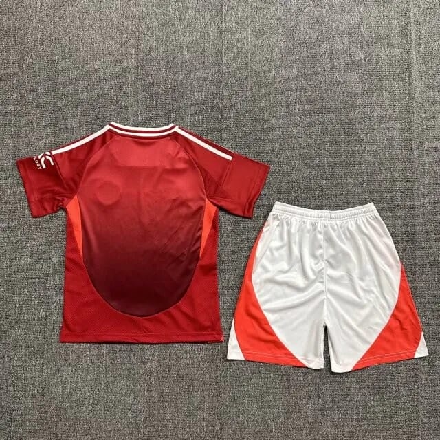 Original Manchester united Kids Jersey full set jersey plus shorts/ man united home jersey for kids with shorts