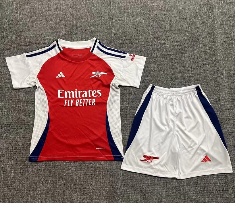 Original Arsenal red home kit jersey for kids full set jersey plus shorts from 2years to 13 years
