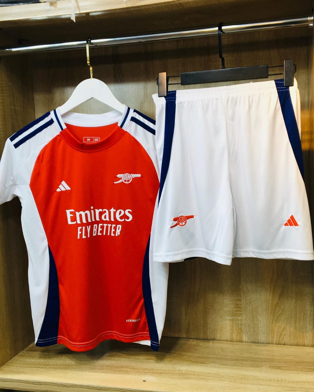 Original Arsenal red home kit jersey for kids full set jersey plus shorts from 2years to 13 years