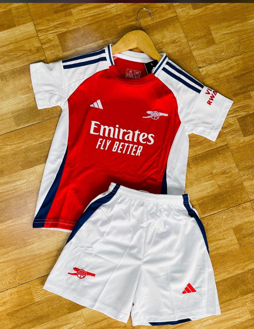 Original Arsenal red home kit jersey for kids full set jersey plus shorts from 2years to 13 years