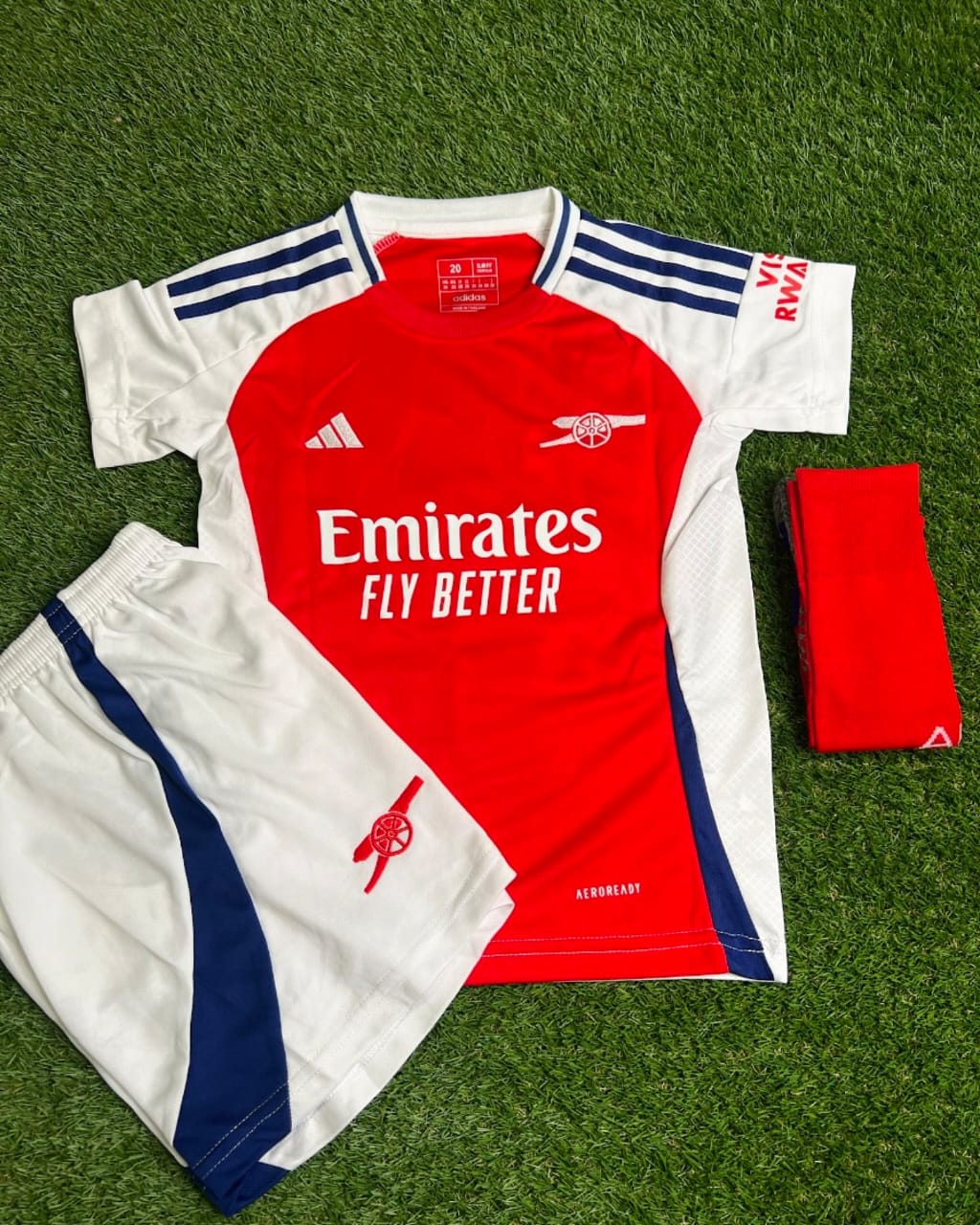 Original Arsenal red home kit jersey for kids full set jersey plus shorts from 2years to 13 years