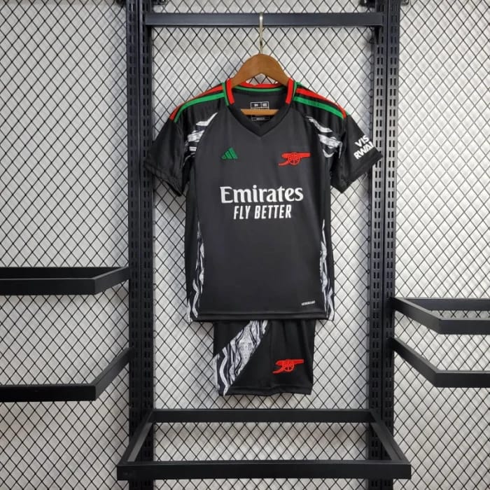 Original Arsenal black away kit jersey for kids full set jersey plus shorts from 2years to 13 years