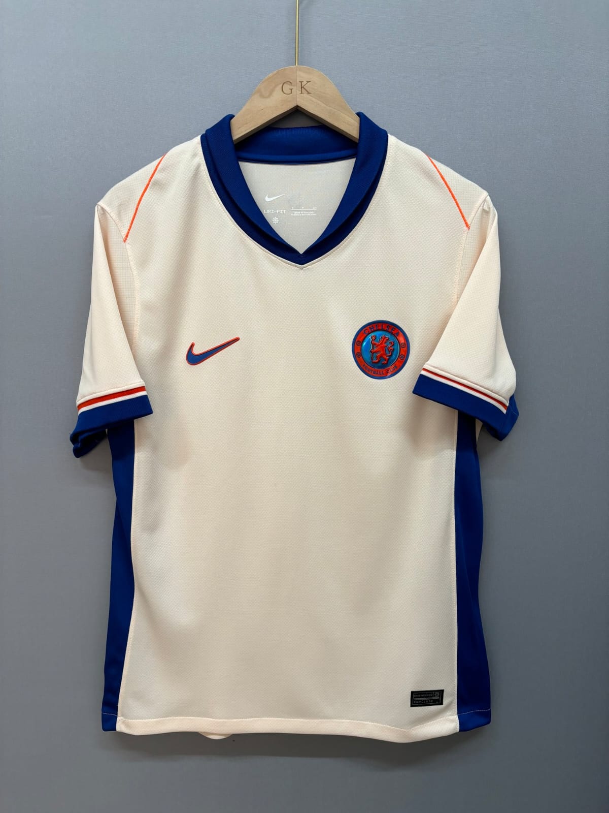 Original chelsea jersey 24/25 away jersey authentic beige/cream chelsea jersey kit