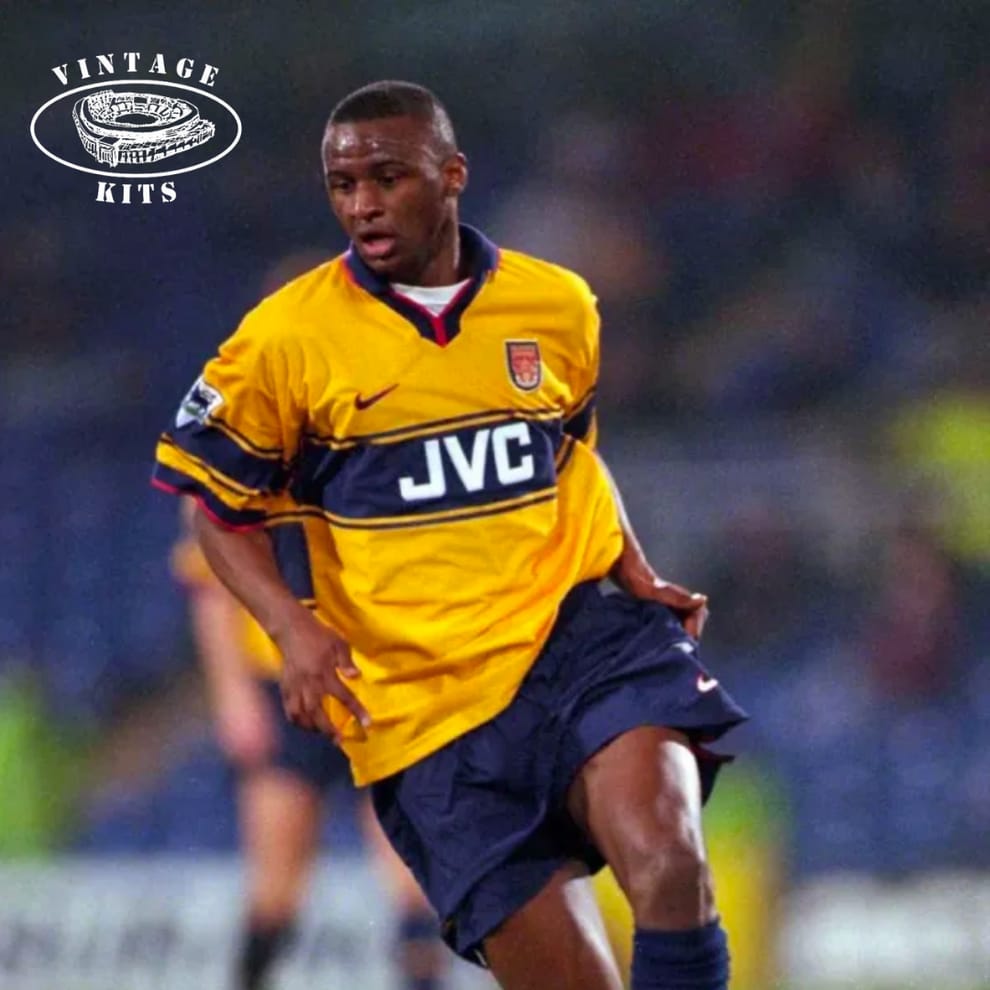 Original Arsenal Vintage JVC retro jersey high quality material 1998-2000 away jersey