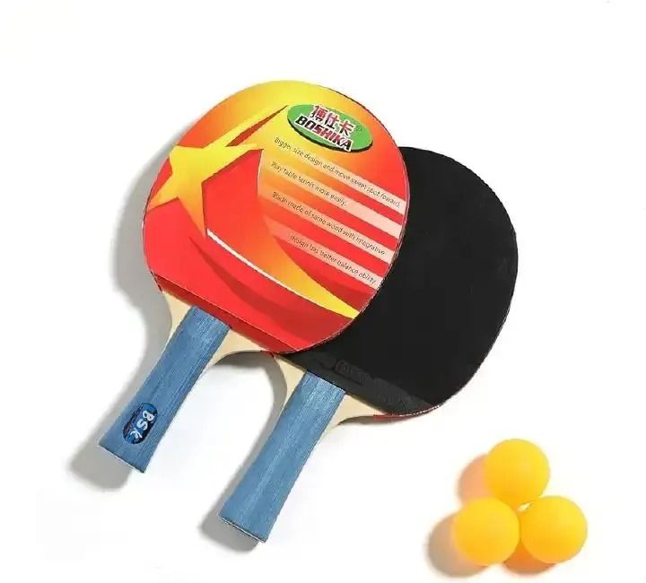 2 table tennis rackets +3 balls/ 2lot Table Tennis Bat Racket Double Face