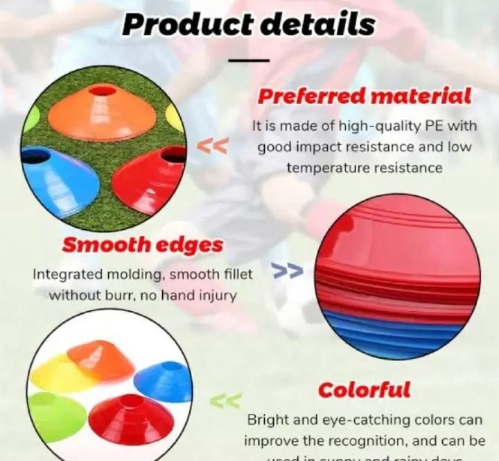 Disc Shape Training Cones assorted colors