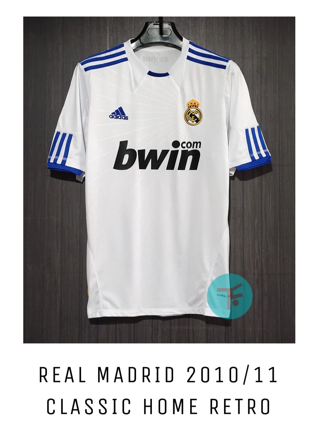 Real Madrid 2010/11 classic Home vintage retro jersey kit