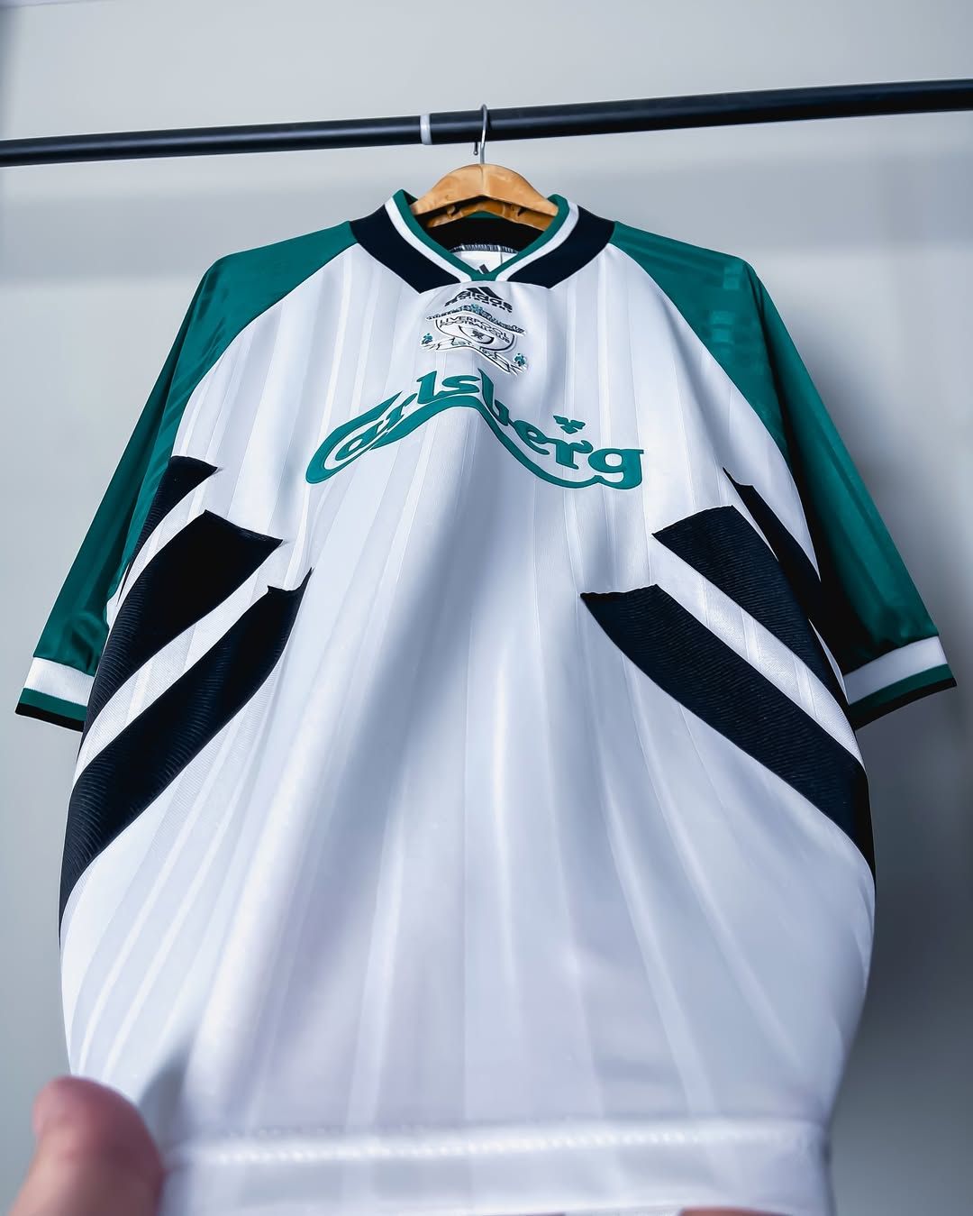 Liverpool Carlsberg 1993/94 retro vintage jersey green and white authentic old scool jersey high quality