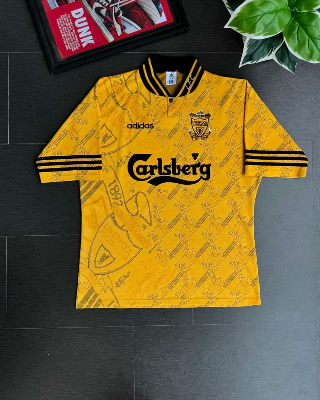 Liverpool 1994/1996 Orange/yellow Vintage Away Football Shirt Soccer Jersey authentic carlsberg retro kit high quality