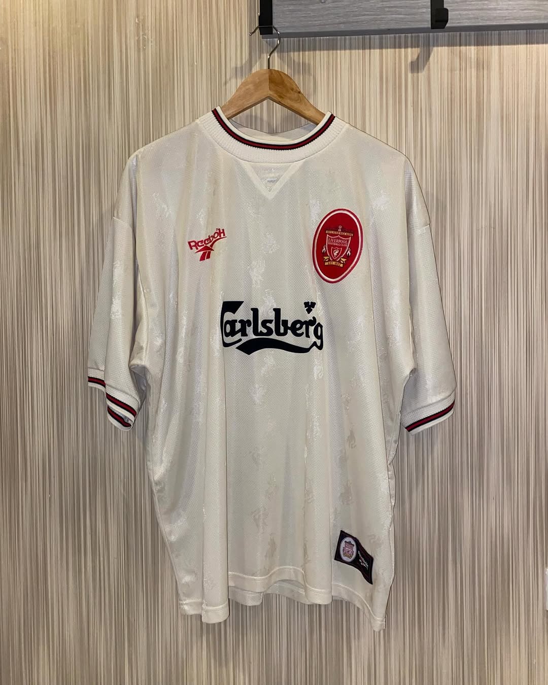 Liverpool 1996/97 Carlsberg Away shirt beige/cream authentic vintage retro jersey old school high quality football shirt