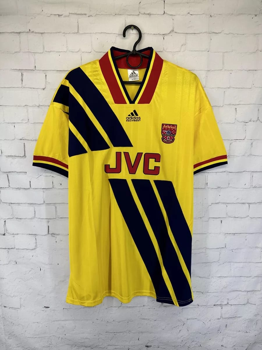 Arsenal Vintage JVC retro jersey high quality material Vintage Equipment Arsenal 1993-1994 jersey