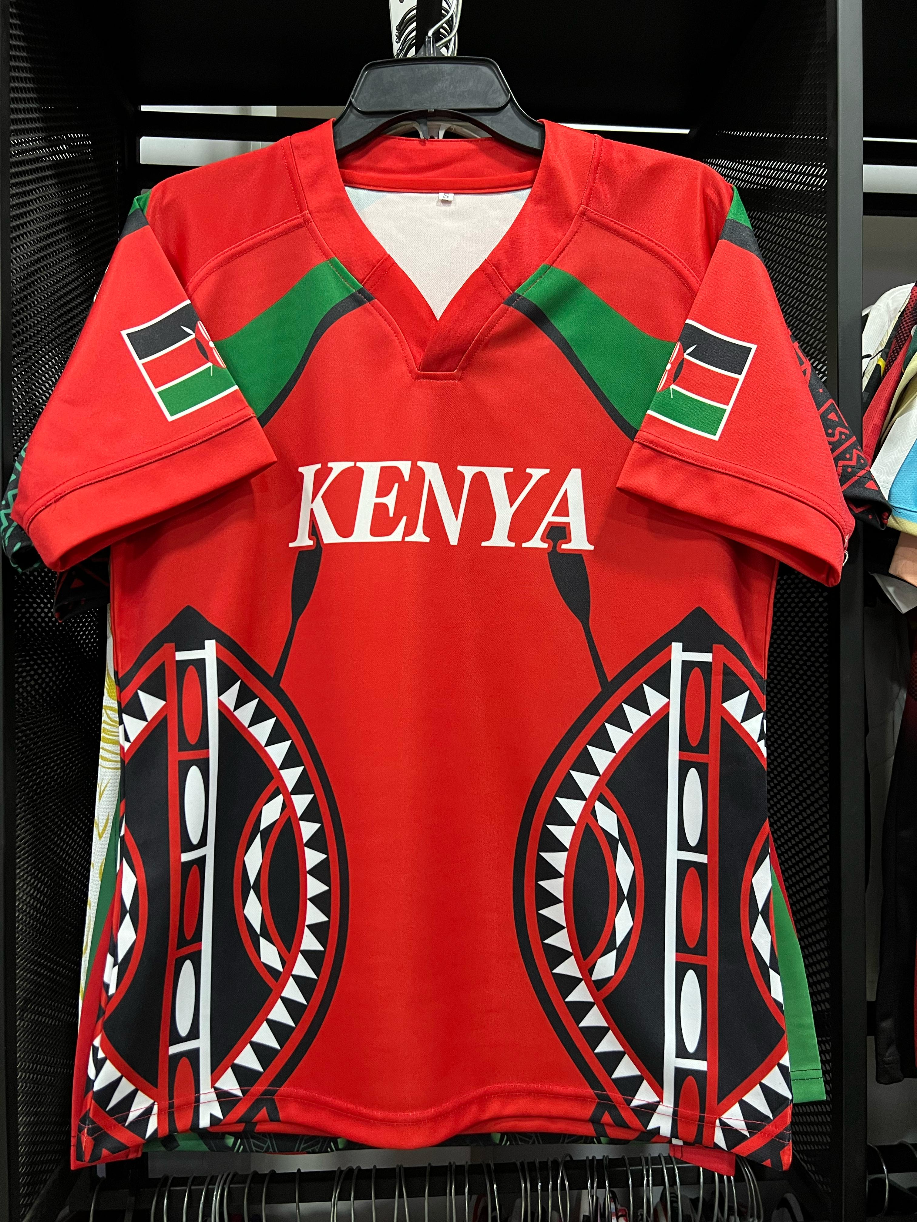 Kenya Rugby jersey Hard durable authentic jersey Red