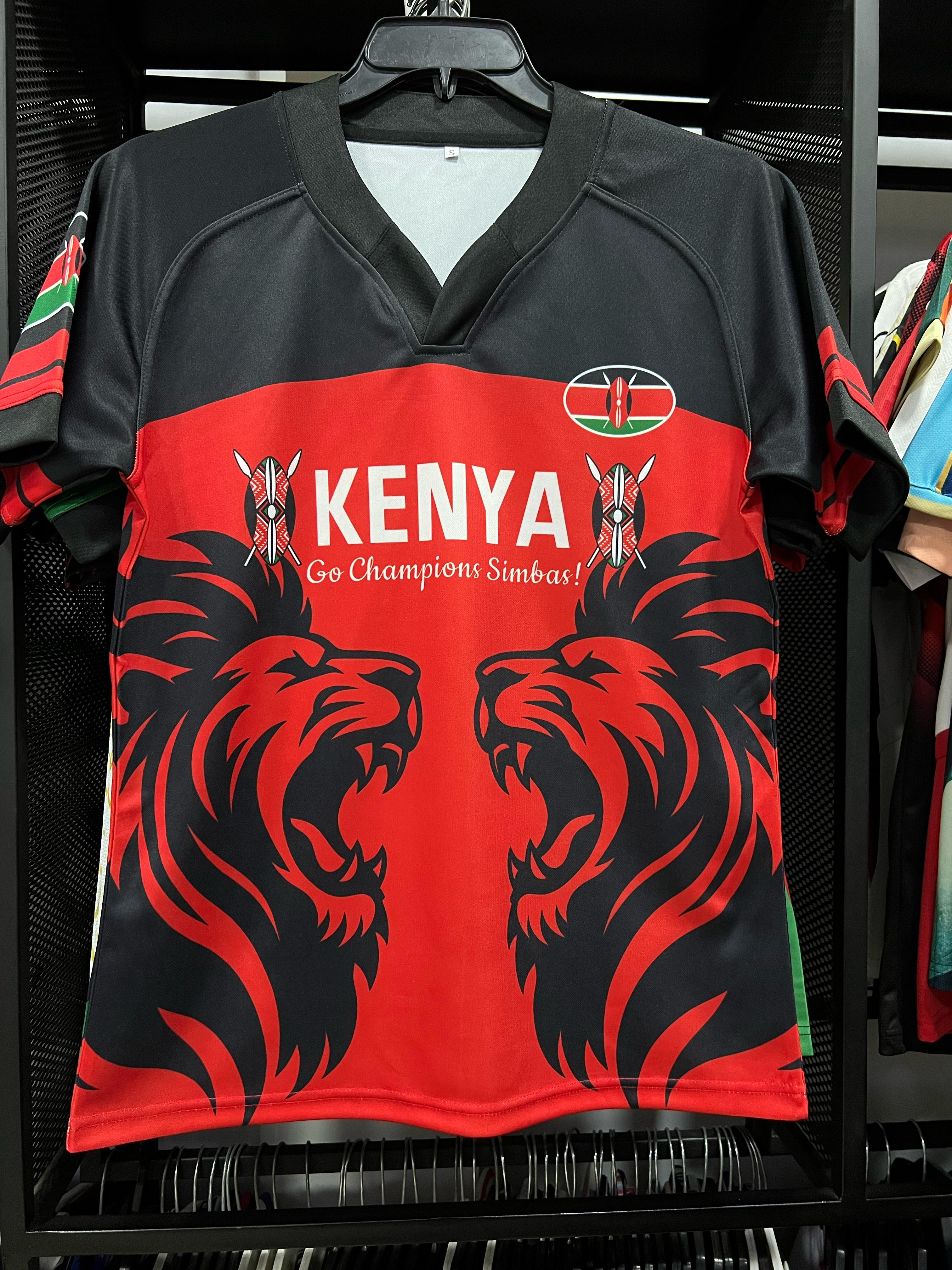 Kenya Rugby jersey Hard durable authentic jersey Red
