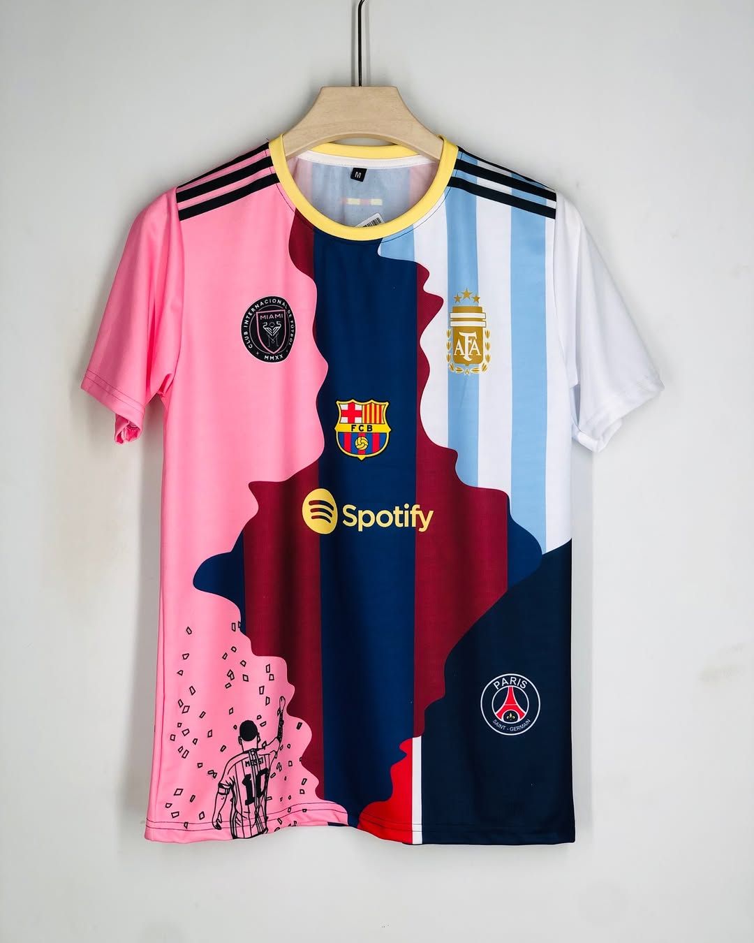 Messi All Teams Mix Custom Made jersey authentic