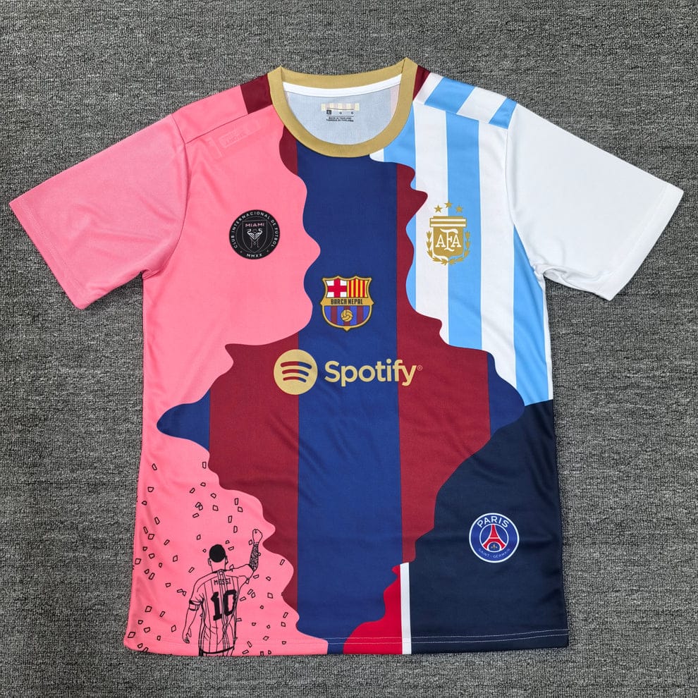 Messi All Teams Mix Custom Made jersey authentic