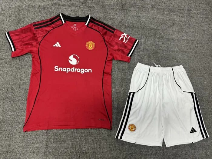 Original Manchester united new jersey for kids full set with shorts original jersey Man united new home kit for kids