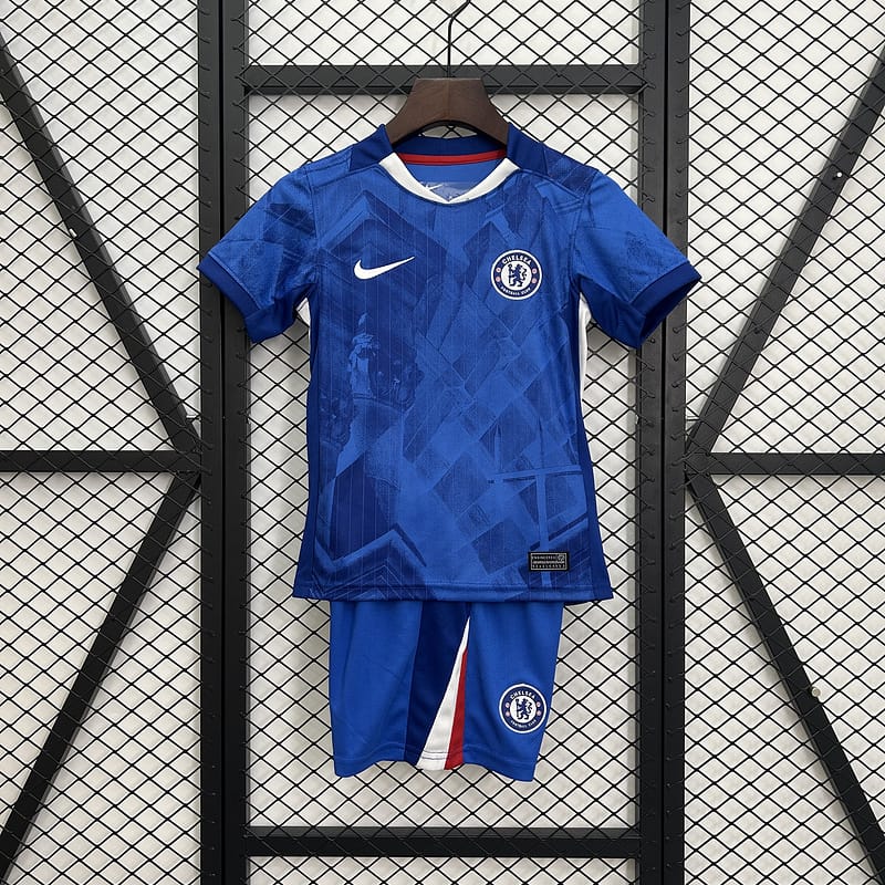 Chelsea new blue home kit jersey for kids jersey plus shorts chelsea original new jersey full set for kids ages 2-14