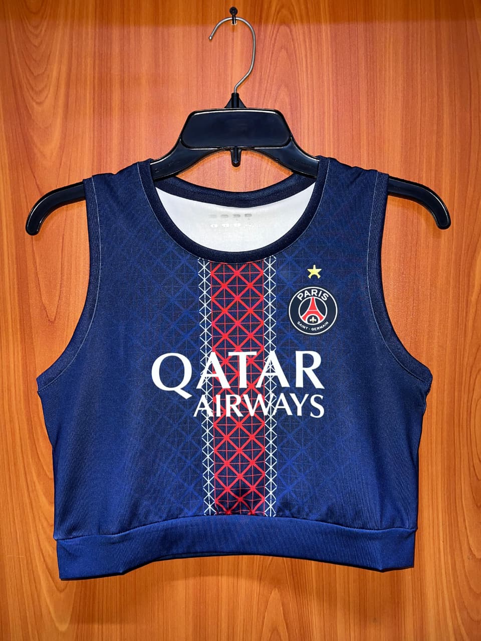 PSG Home Ladies Crop tops Elastic Jersey PSG Home Yoga Vests crop top