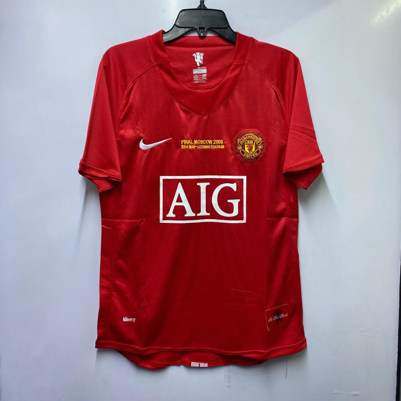 Man United 2008 Ronaldo UCL final Jersey manchester united Red AIG retro/vintage Jersey