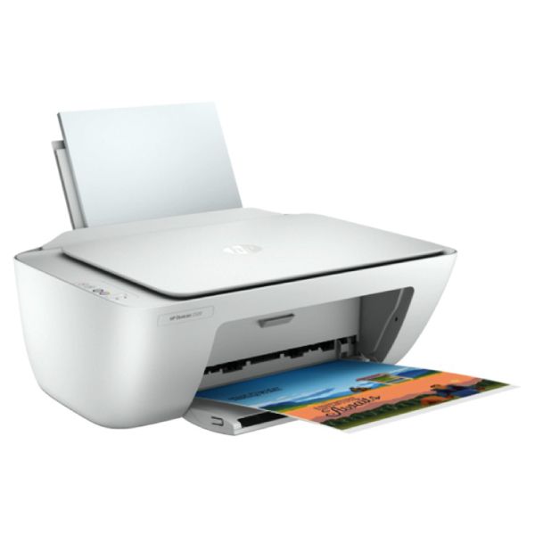 HP DeskJet 2320 All-in-One Printer, Print, Copy, Scan, USB Interface, White (1YR WRTY)