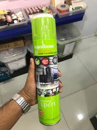 Handboss Universal Foam Cleaning Agent. It is a multi-purpose foam cleaner that can be used on various surfaces, including electronics, office equipment, furniture, and car interiors.