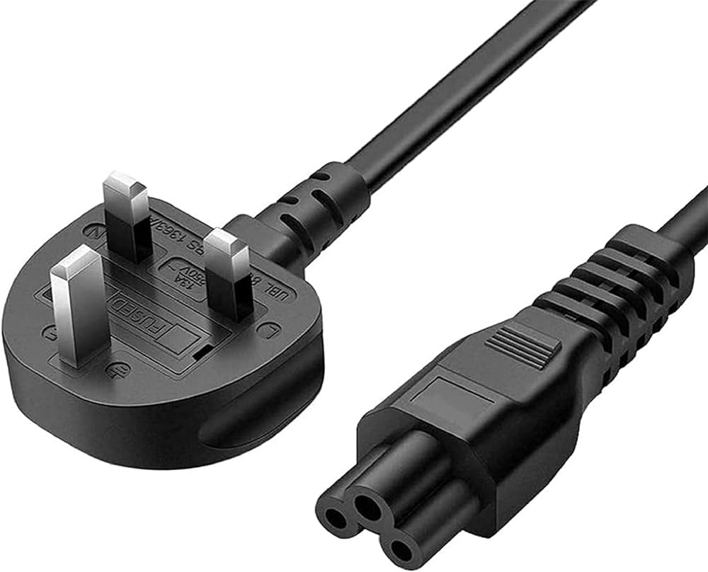 Generic Fused 3 Pin Flower Power Cable/Cord For Laptop Adapter Charger. Laptop Power Cable UK Power Cord 3 Pin Plug British Power Extension Cord